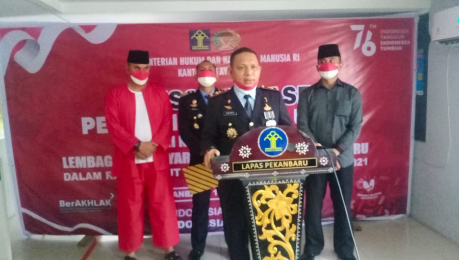 985 Napi dari Semua Kasus Terima Remisi di Hari Kemerdekaan RI di Lapas Kelas IIA Pekanbaru