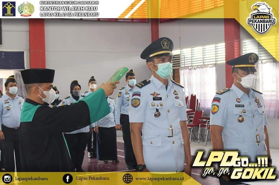 Lembaga Pemasyarakatan Kelas II A Pekanbaru Lantik Pejabat Eselon V